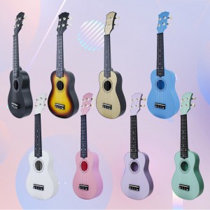 HUASHENG Wholesale Ukulele 21 Inch OEM ODM Musical Instrument Plastic Ukulele Soprano with Bag Picks Accessories