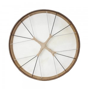 Completely Handmade Percussion Instrument: Shamanic Drum with Round High Quality Frame and Calf Leather, Full Birch