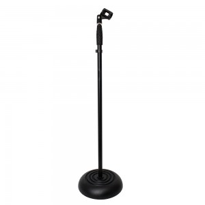 Vertical Portable Live Broadcast Microphone Stand Holder Adjustable Height (90cm-160cm) Iron Round Bottom Lifting Metal Base