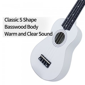 HUASHENG Wholesale Ukulele 21 Inch OEM ODM Musical Instrument Plastic Ukulele Soprano with Bag Picks Accessories