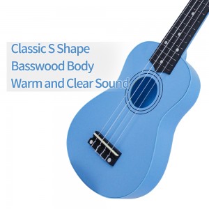 HUASHENG Wholesale Ukulele 21 Inch OEM ODM Musical Instrument Plastic Ukulele Soprano with Bag Picks Accessories