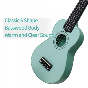 HUASHENG Wholesale Ukulele 21 Inch OEM ODM Musical Instrument Plastic Ukulele Soprano with Bag Picks Accessories