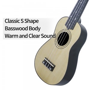 HUASHENG Wholesale Ukulele 21 Inch OEM ODM Musical Instrument Plastic Ukulele Soprano with Bag Picks Accessories