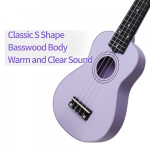 HUASHENG Wholesale Ukulele 21 Inch OEM ODM Musical Instrument Plastic Ukulele Soprano with Bag Picks Accessories