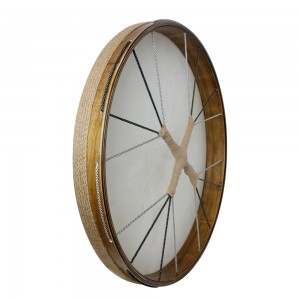 Completely Handmade Percussion Instrument: Shamanic Drum with Round High Quality Frame and Calf Leather, Full Birch