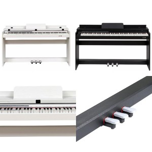 Цифровое пианино с 88 клавишами, 3 педали, 128 полифоний, черно-белая фортепианная музыка, клавишные инструменты для начинающих профессионалов