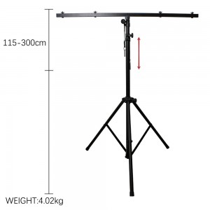 Portable T-Shaped Photography Metal Shooting Bracket Live Broadcast Background Stand Tripod 115cm to 300cm