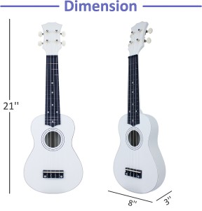 HUASHENG Wholesale Ukulele 21 Inch OEM ODM Musical Instrument Plastic Ukulele Soprano with Bag Picks Accessories