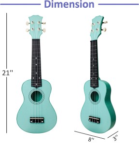 HUASHENG Wholesale Ukulele 21 Inch OEM ODM Musical Instrument Plastic Ukulele Soprano with Bag Picks Accessories