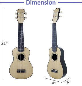 HUASHENG Wholesale Ukulele 21 Inch OEM ODM Musical Instrument Plastic Ukulele Soprano with Bag Picks Accessories