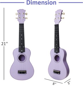 HUASHENG Wholesale Ukulele 21 Inch OEM ODM Musical Instrument Plastic Ukulele Soprano with Bag Picks Accessories