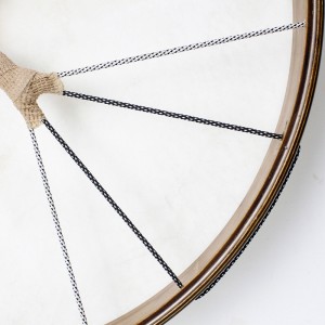 Completely Handmade Percussion Instrument: Shamanic Drum with Round High Quality Frame and Calf Leather, Full Birch