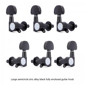 Fully Enclosed Electric Guitar String Knob Zinc Alloy Chord Knob Tuning Pegs for Guitar Musical Instrument