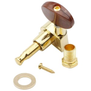 3R 3L Semi-Closed Golden Guitar String Tuners Tuning Keys Pegs Machine Heads Knobs Locking Tuners for Acoustic, Electric Guitar