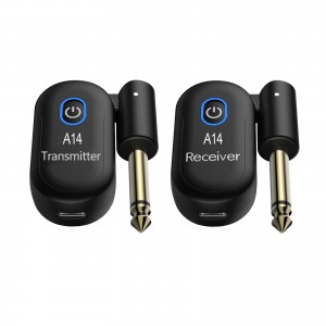 A14 Audio General Wireless Swivel Plug System 2.4GHz Rechargeable Transmitter Receiver 24-bit 48KHz Audio 100ft Range