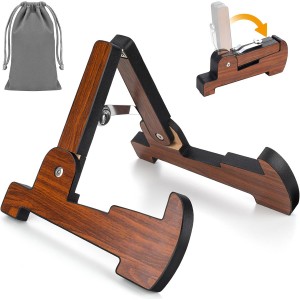 Guitar Stand Wooden Portable Holder Universal Foldable A-Frame Stands Floor for Acoustic Electric Bass Ukulele