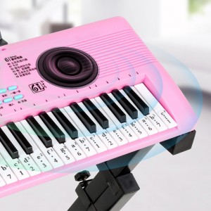 عالية الجودة 61 مفتاحا ألعاب البيانو الاطفال الكهربائية الجهاز الأطفال لوحة المفاتيح الموسيقية اللعب مع حامل الموسيقى