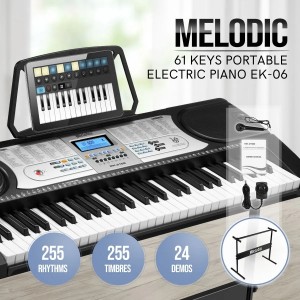 عالية الجودة 61 مفتاحًا جهازًا كهربائيًا اللعب لوحات مفاتيح البيانو القياسية للأطفال آلات موسيقية البيانو الكهربائي