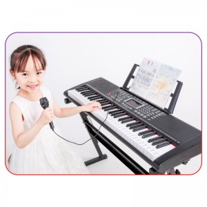 스마트 라이트 업 61 키 전기 오르간 키보드 악기 교육 기능 MP3 재생 초보자를위한 전기 피아노