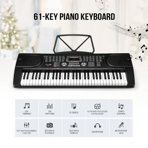 Órgão elétrico 61 teclas Piano padrão Instrumentos de teclado Função de ensino Brinquedos musicais de piano elétrico