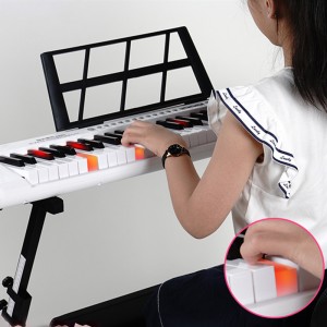 Instrumentos de teclado de órgano eléctrico iluminado con 61 teclas, función de enseñanza, pantalla Digital, juguetes de Piano eléctrico