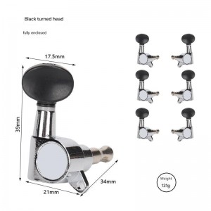 Fully Enclosed Electric Guitar String Knob Zinc Alloy Chord Knob Tuning Pegs for Guitar Musical Instrument