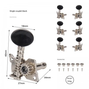 Fully Enclosed Electric Guitar String Knob Zinc Alloy Chord Knob Tuning Pegs for Guitar Musical Instrument