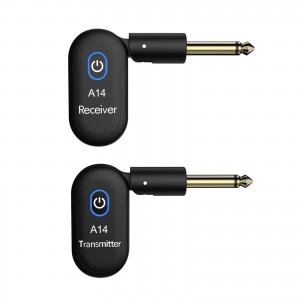 A14 Audio General Wireless Swivel Plug System 2.4GHz Rechargeable Transmitter Receiver 24-bit 48KHz Audio 100ft Range