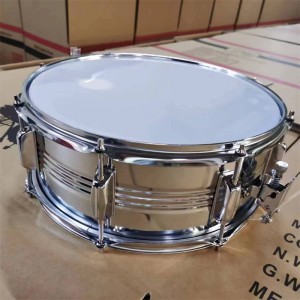 Steel Shell 14*5.5 Inch Snare Drum, Marching Snare Drum Professional Music Instrument With Shoulder Strap