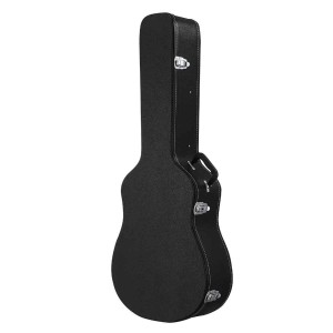 Acoustic Guitar Hard Shell Case Classical Electric Standard 6 12 Strings Gig Accessory Storage with Lock Wooden Black