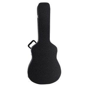 Acoustic Guitar Hard Shell Case Classical Electric Standard 6 12 Strings Gig Accessory Storage with Lock Wooden Black