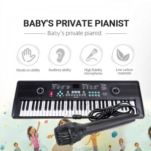 Hochwertiges 61-Tasten-Klavierspielzeug für Kinder, elektrische Orgel, Kindertastatur, Musikinstrument, Spielzeug mit Notenständer