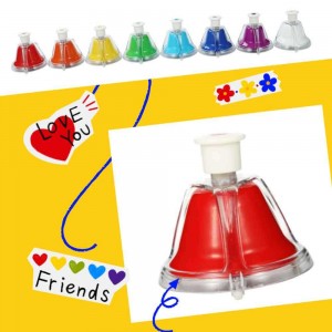 Wholesale Musical Toy for Kids Buttons 8 Colored Diatonic Metal Bell Colorful Handbell Hand Percussion Bells Kit Set