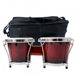 Bongo Drums 7” 8” Congas Drums for Kids Adults Beginners Professional Wood Percussion Instrument with Bag Tuning Wrench