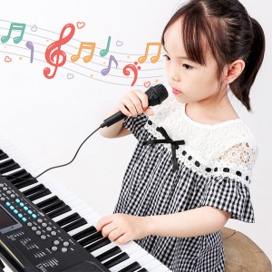 عالية الجودة 61 مفتاحا ألعاب البيانو الاطفال الكهربائية الجهاز الأطفال لوحة المفاتيح الموسيقية اللعب مع حامل الموسيقى
