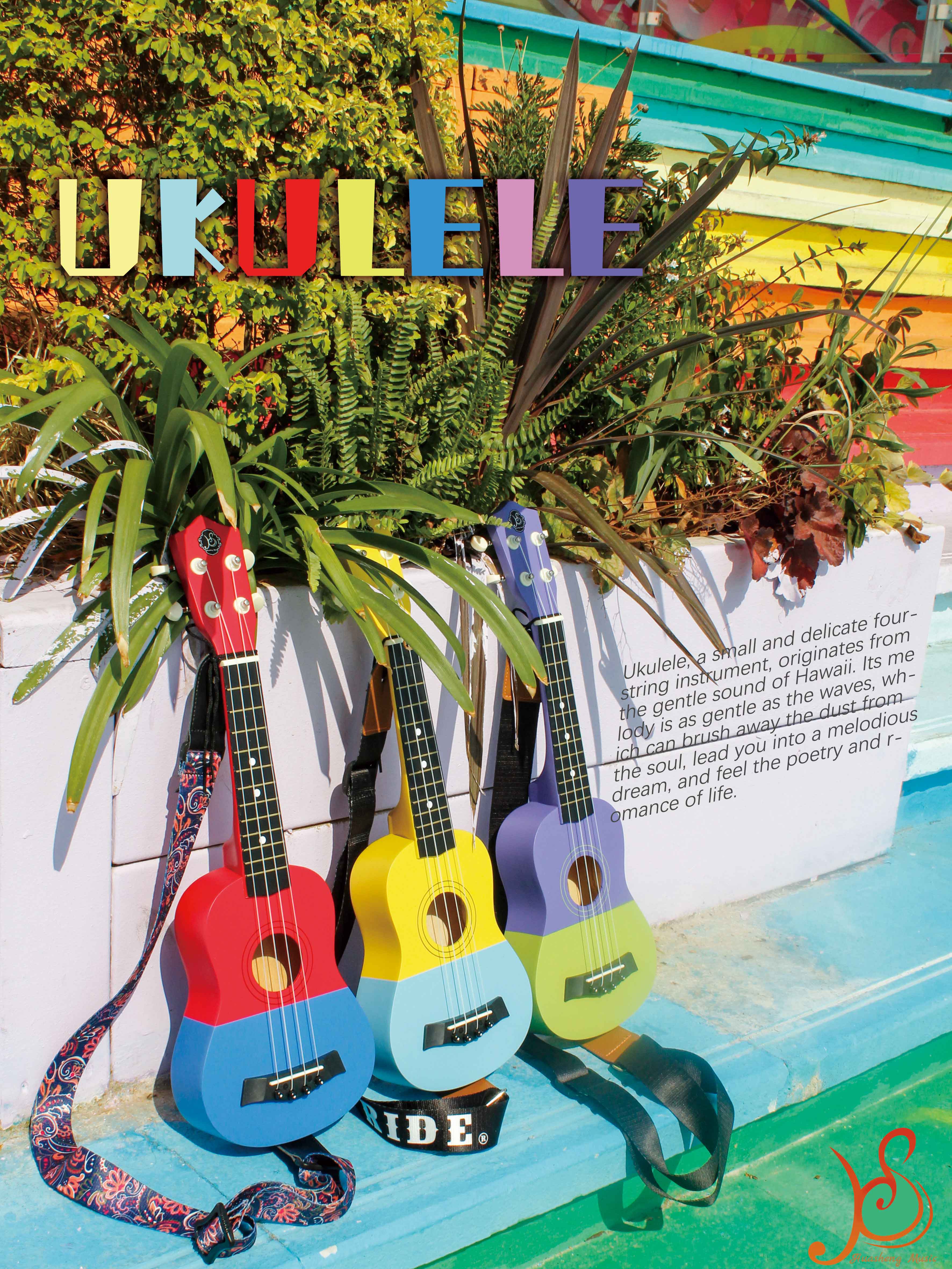 Ukulele means “jumping flea” in Hawaiian because its sound is light and lively, like a jumping bug.