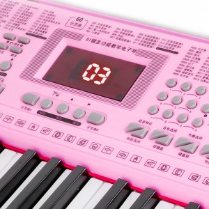 Éclairage intelligent 61 touches Instruments à clavier d'orgue électrique Fonction d'enseignement Lecture MP3 Piano électrique pour débutants