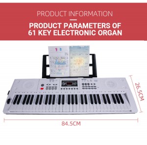 61 Keys Electric Piano Keyboards Teaching Function 3-Digit Digital Display Beginner Children Electric Organ