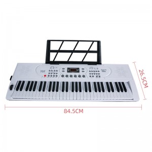 Многофункциональная электрическая игрушка-орган, 61 клавиша, 2-значный номер, аудиовход, выход, электрическая клавиатура пианино для начинающих