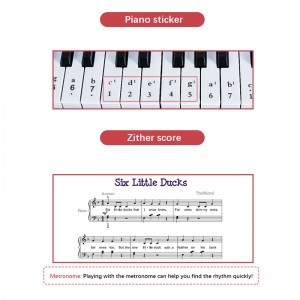 لعبة أورج كهربائية متعددة الوظائف مكونة من 61 مفتاحًا مكونة من 2 رقم من إدخال الصوت وإخراج لوحة مفاتيح البيانو الكهربائية