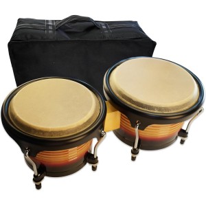 Poplar Wood New Bongo Drum 7+9 6+7 Inch Orff Instrument Children’s Tambourine Cowhide