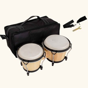 Poplar Wood New Bongo Drum 7+9 6+7 Inch Orff Instrument Children’s Tambourine Cowhide