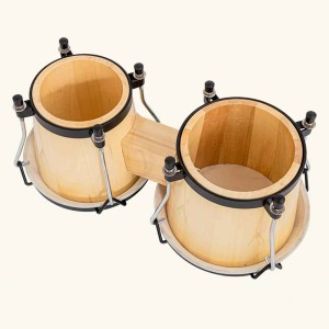 Poplar Wood New Bongo Drum 7+9 6+7 Inch Orff Instrument Children’s Tambourine Cowhide