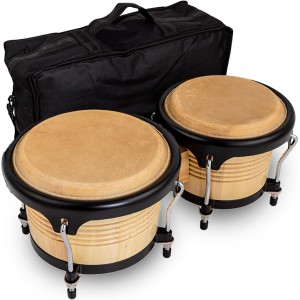 Poplar Wood New Bongo Drum 7+9 6+7 Inch Orff Instrument Children’s Tambourine Cowhide