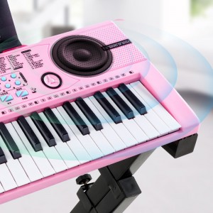 61 مفتاحًا للبيانو الكهربائي لوحات المفاتيح التعليمية للأطفال آلة موسيقية كهربائية مع ملصق مفاتيح