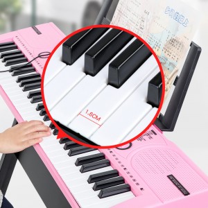 High Quality 61 Keys Electrical Piano Children Audio Input Output Keyboard Instruments Electric Organ with Light
