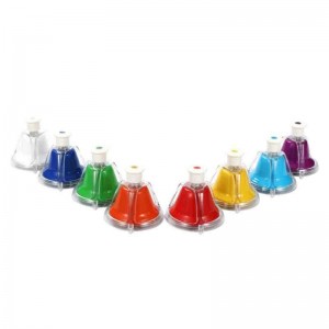 Wholesale Musical Toy for Kids Buttons 8 Colored Diatonic Metal Bell Colorful Handbell Hand Percussion Bells Kit Set