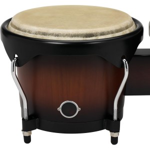 Wood Bongos Vintage Sunburst Bongo Drummer African Drum 6 Inches + 7 Inches Hand Drum Cowhide Drum Head