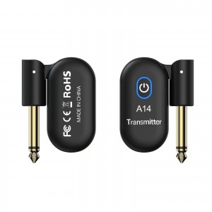 A14 Audio General Wireless Swivel Plug System 2.4GHz Rechargeable Transmitter Receiver 24-bit 48KHz Audio 100ft Range