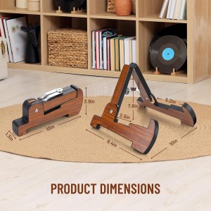 Guitar Stand Wooden Portable Holder Universal Foldable A-Frame Stands Floor for Acoustic Electric Bass Ukulele